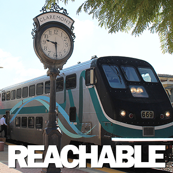Metrolink Commuter Train in Claremont CA